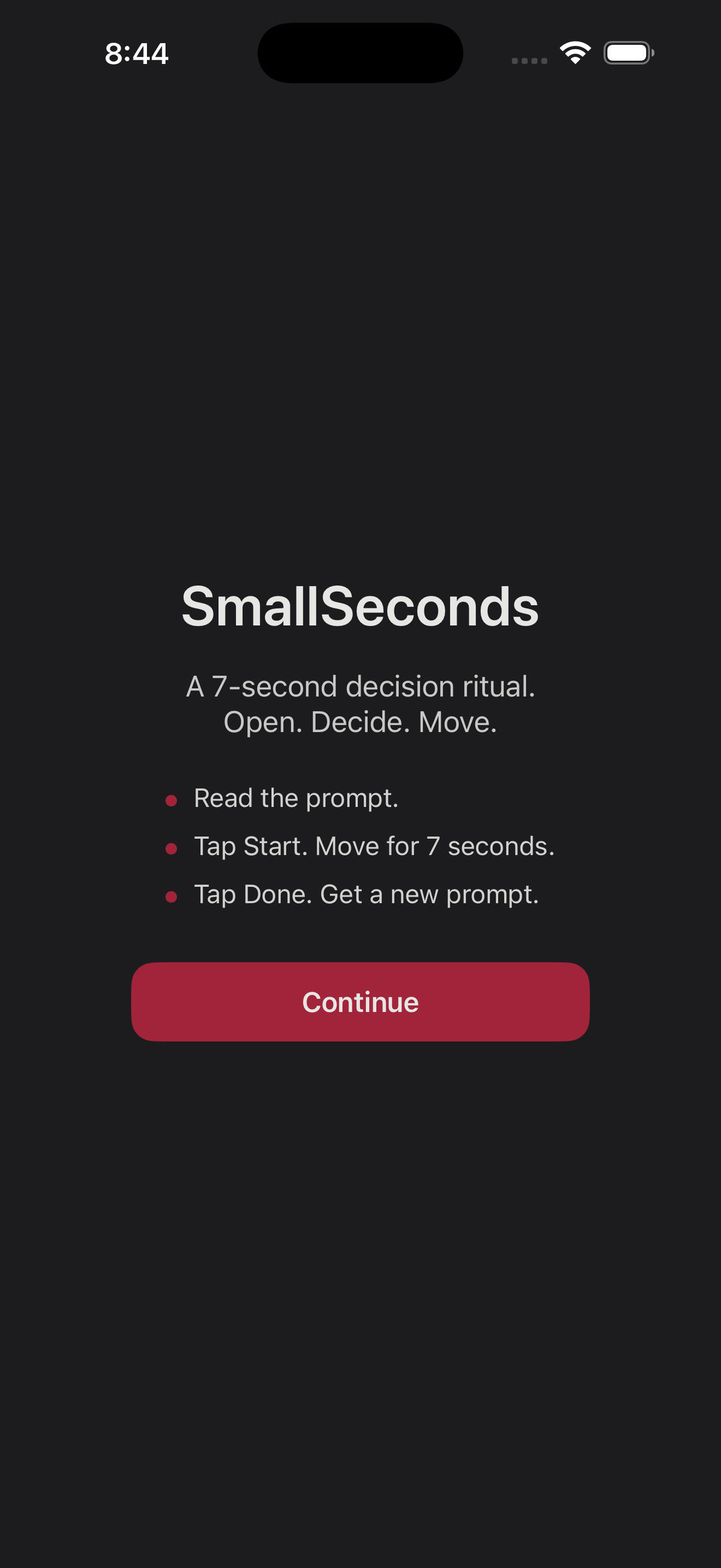 SmallSeconds App